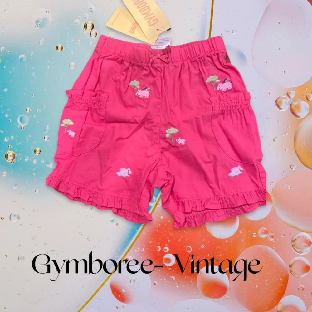 Gymboree NWT Monkey Island Embroidered Rhino 3- 6  mos.